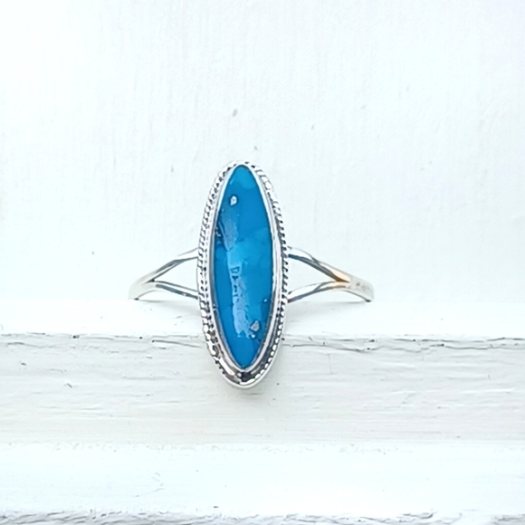 VTG Sterling Silver Turquoise Stone Ring - Picture 3 of 7